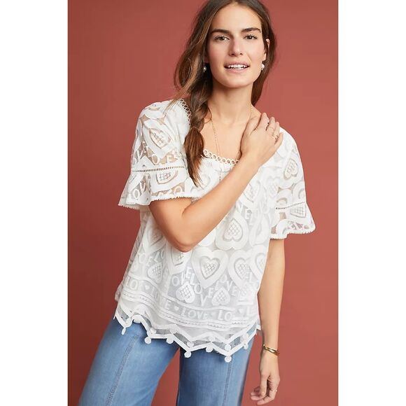 Anthropologie Tops - Anthropologie Lovely Top Size XXS